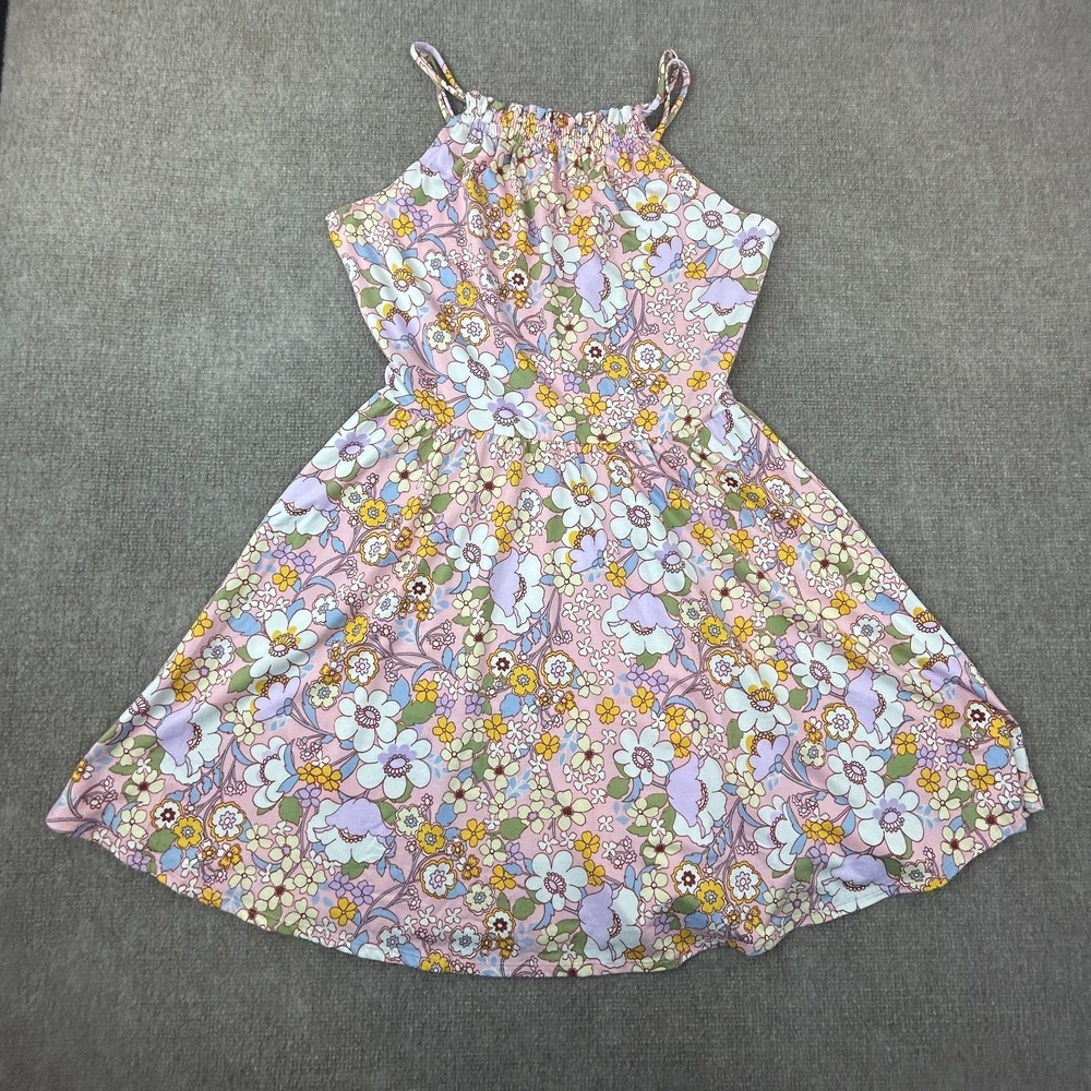 Nine Britton Fit & Flare Dress Women Medium Multi Floral Stretch Spaghetti Strap